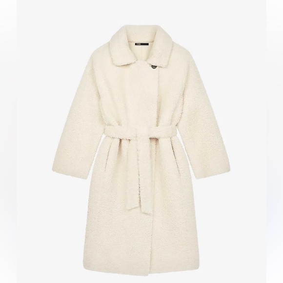 Maje Leather/Shearling Reversible Coat - Picture 2 of 10